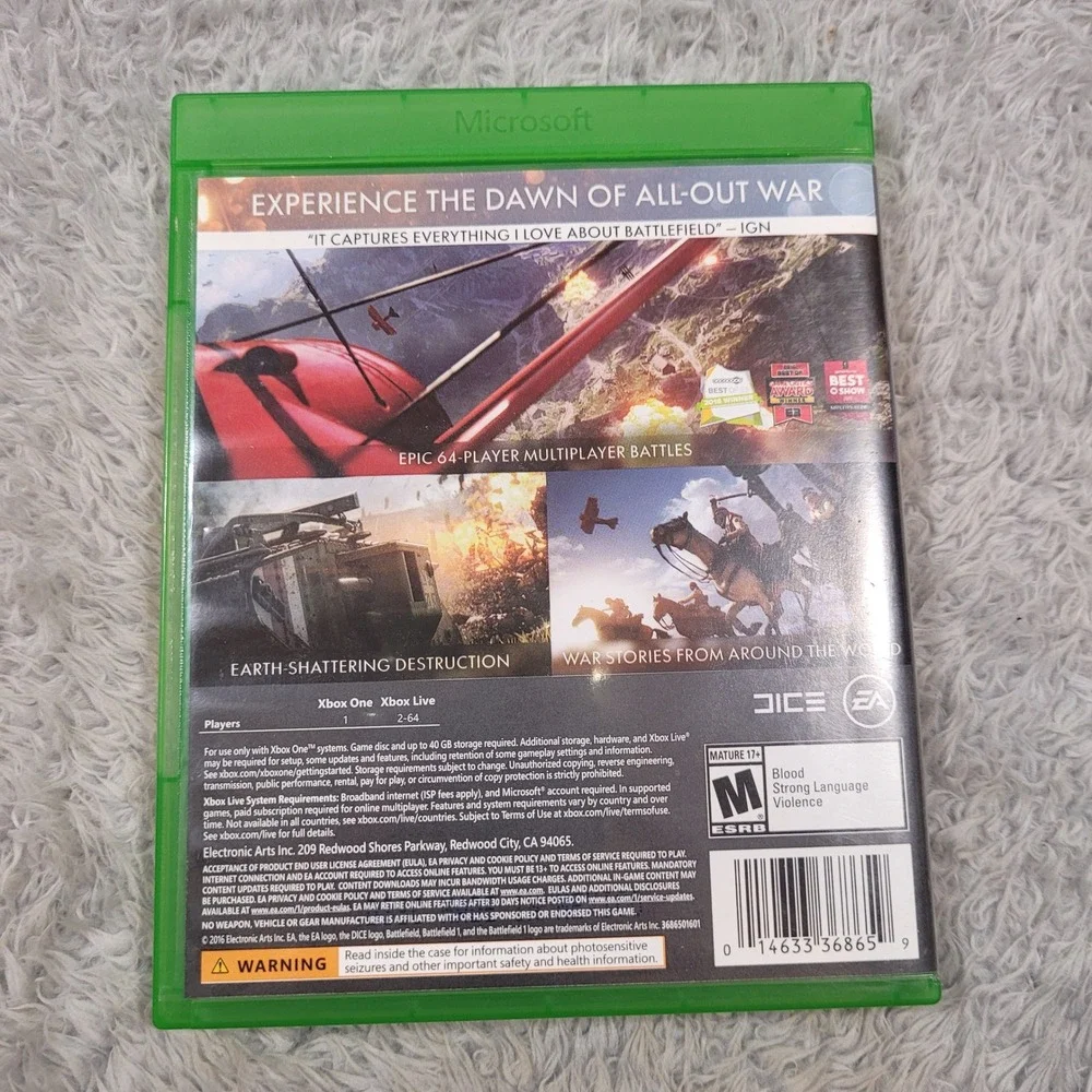 Battlefield 1 (Xbox One, 2016)